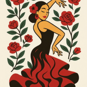 Oblea Comestible Flamenca – Decoración Española para Tartas