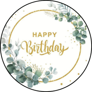 Oblea comestible vintage Feliz Cumpleaños – decoración para tartas