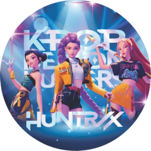 Decoración para Tartas Huntrix K-Pop – Oblea Comestible Infantil