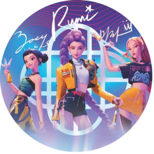 Oblea Comestible Huntrix Personalizada – Tarta K-Pop Infantil