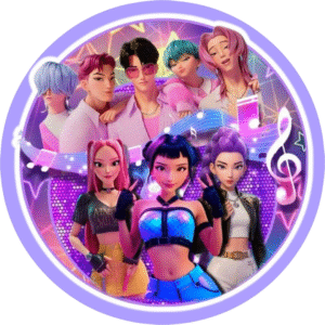 Oblea para Tarta Huntrix K-Pop Personalizada – Papel de Azúcar