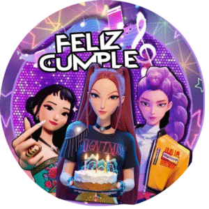 Oblea Comestible compatible con Huntrix Personalizada – Decoración K-Pop para Tartas