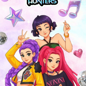 Oblea para Tarta Huntrix K-Pop – Decoración Comestible Fácil para Cumpleaños