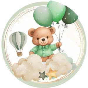 Oblea comestible compatible con osito bebé para cumpleaños infantiles