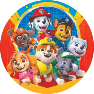 Oblea comestible temática perros de rescate para tartas infantiles - Patrulla Canina