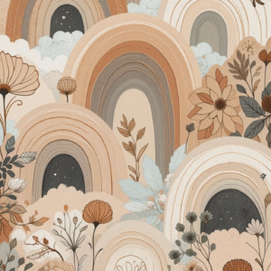 Oblea Comestible Estilo Boho para Tarta – Decoración Elegante Papel de Azúcar