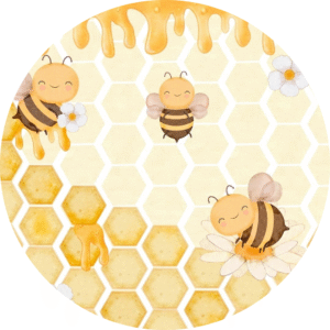 Oblea Comestible Temática Abejas – Decoración para Tartas Dulces