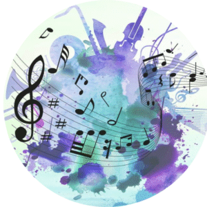Oblea Música para Tarta – Papel de Azúcar Diseño Musical