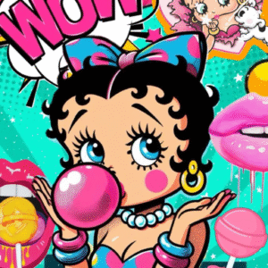 Oblea Comestible Pin Up Vintage para Tarta – Decoración Retro Papel de Azúcar