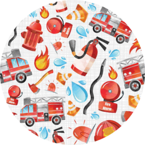 Oblea para Tarta Bomberos – Decoración Comestible Cumpleaños Infantil