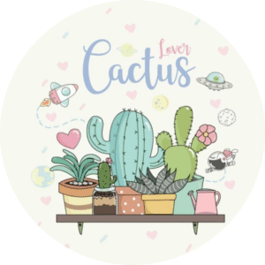 Oblea Cactus para Tarta – Papel de Azúcar Diseño