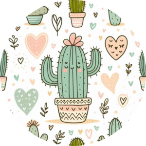 Oblea Comestible Cactus – Decoración Tartas Cumpleaños y Fiesta