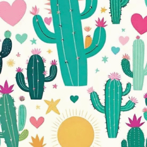 Oblea Comestible Cactus – Papel de Azúcar para Tartas Temáticas