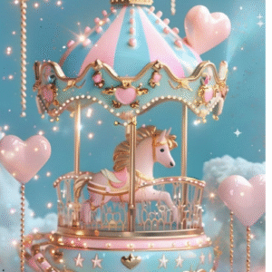 Oblea para Tarta Carrusel – Decoración Comestible Cumpleaños