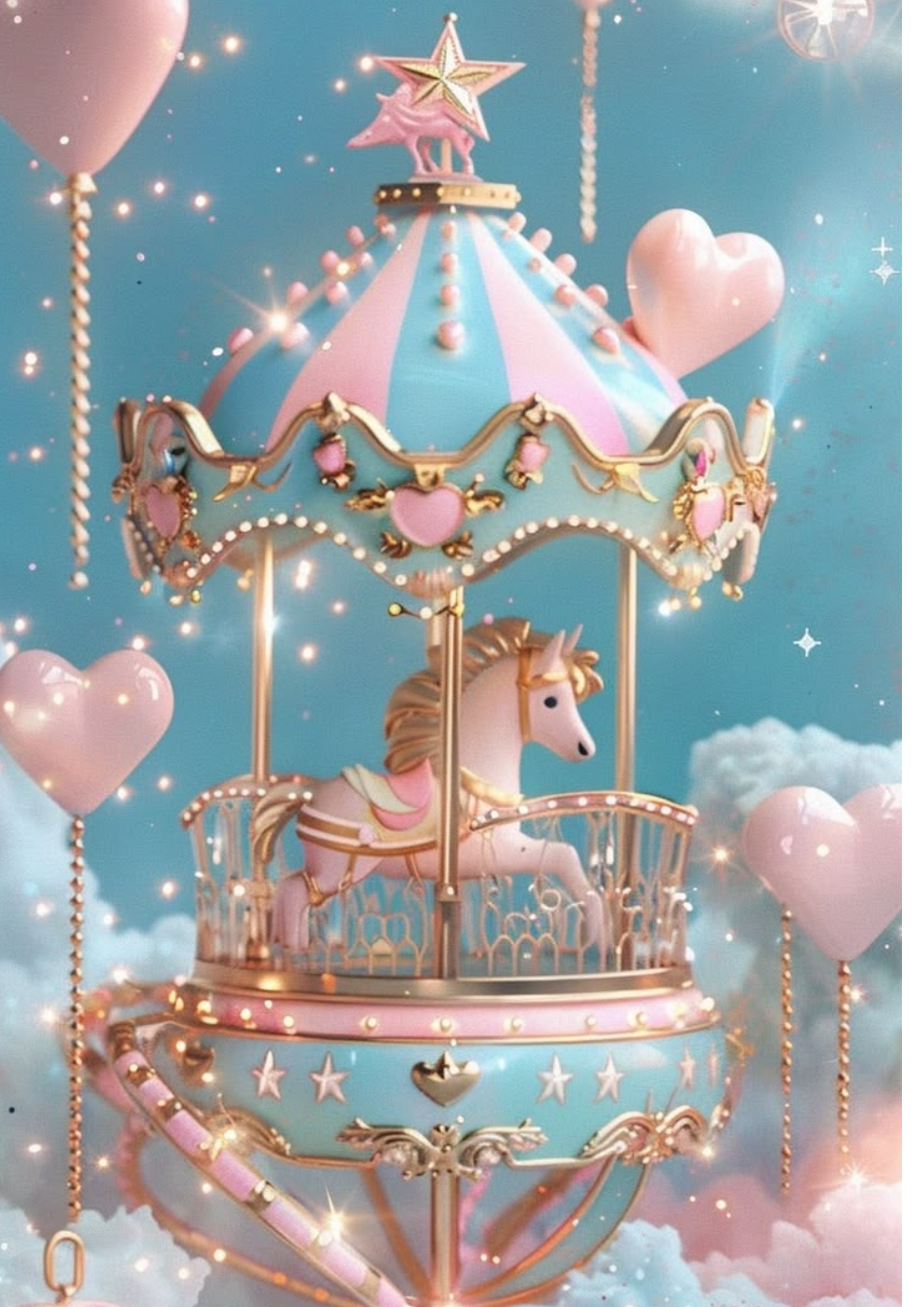 Oblea para Tarta Carrusel – Decoración Comestible Cumpleaños