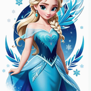 Oblea Comestible Princesa de Hielo para Tarta – Decoración Infantil Papel de Azúcar