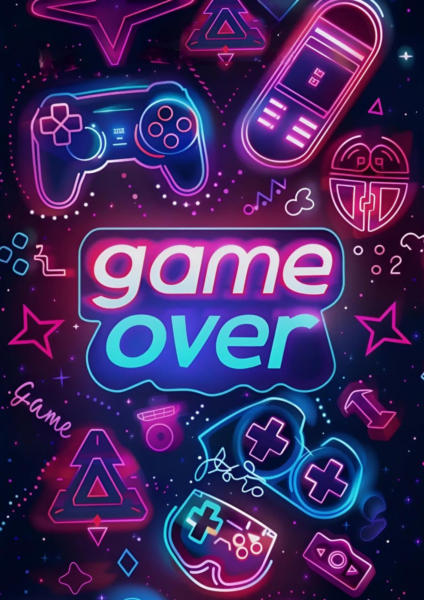 Oblea Comestible Game Over para Tarta – Decoración Gaming Cumpleaños