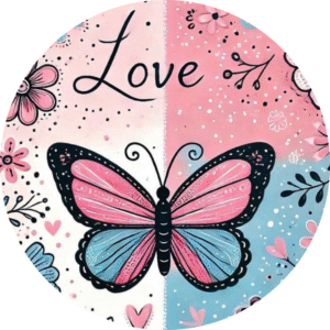 Oblea Comestible Mariposas Coloridas – Decoración Tartas Cumpleaños