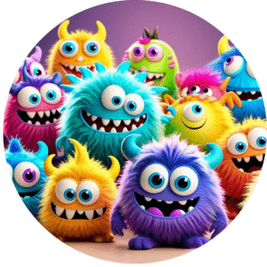 Oblea Comestible Monstruos – Decoración para Tartas Infantiles