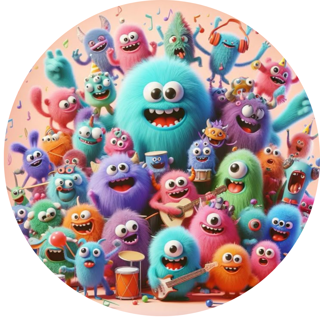 Oblea Comestible Monstruos Divertidos para Tarta – Decoración Infantil Papel de Azúcar