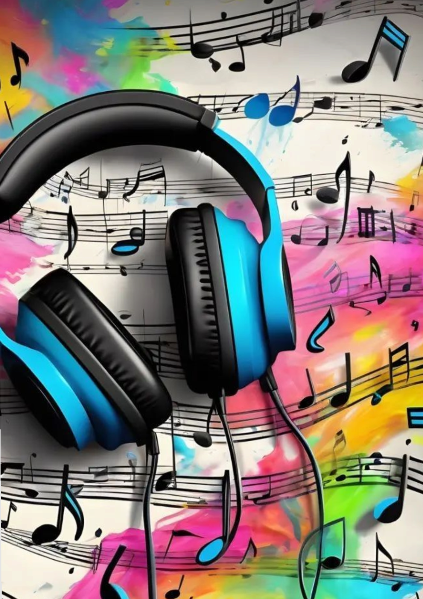 Oblea para Tarta Música – Decoración Comestible Cumpleaños Musical