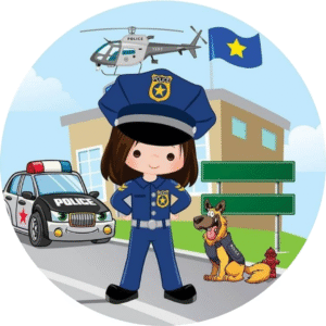 Oblea Comestible Agentes de Policía – Decoración Tartas Cumpleaños