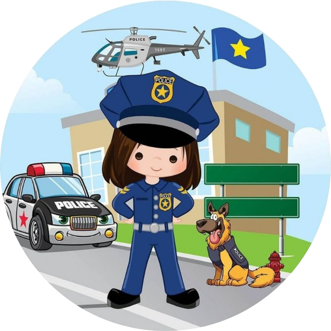 Oblea Comestible Agentes de Policía – Decoración Tartas Cumpleaños