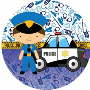 Oblea Comestible Policía para Tarta – Decoración Infantil Papel de Azúcar