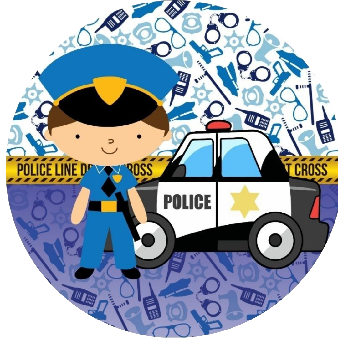 Oblea Comestible Policía para Tarta – Decoración Infantil Papel de Azúcar