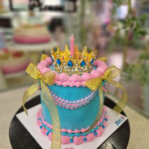 Tarta Cumpleaños Elegante Princesa Corona