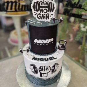 Tarta de Cumpleaños Gimnasio Fitness