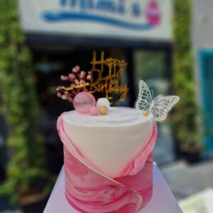 Tarta Cumpleaños Elegante con Mariposas