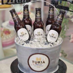 Tarta Cumpleaños Cubo de Cervezas Turia