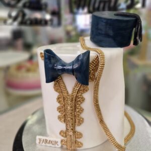 Tarta Cumpleaños Traje Árabe con Jabador y Fez Personalizada